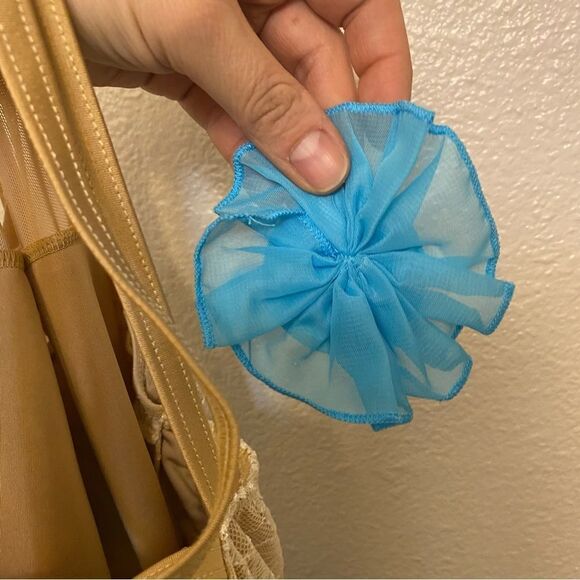 A Wish come true Dance costume aqua blue pleated sequin V1854Y Fidelity Adult MA - Picture 11 of 15